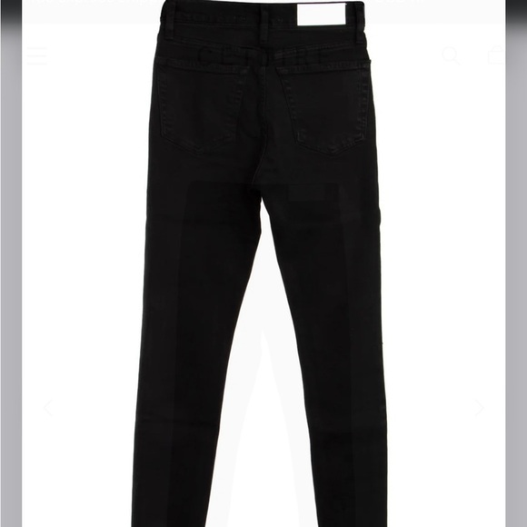 Re/Done Comfort Stretch High Rise Ankle Crop In Black 25 Y2K Grunge Punk - Picture 3 of 15